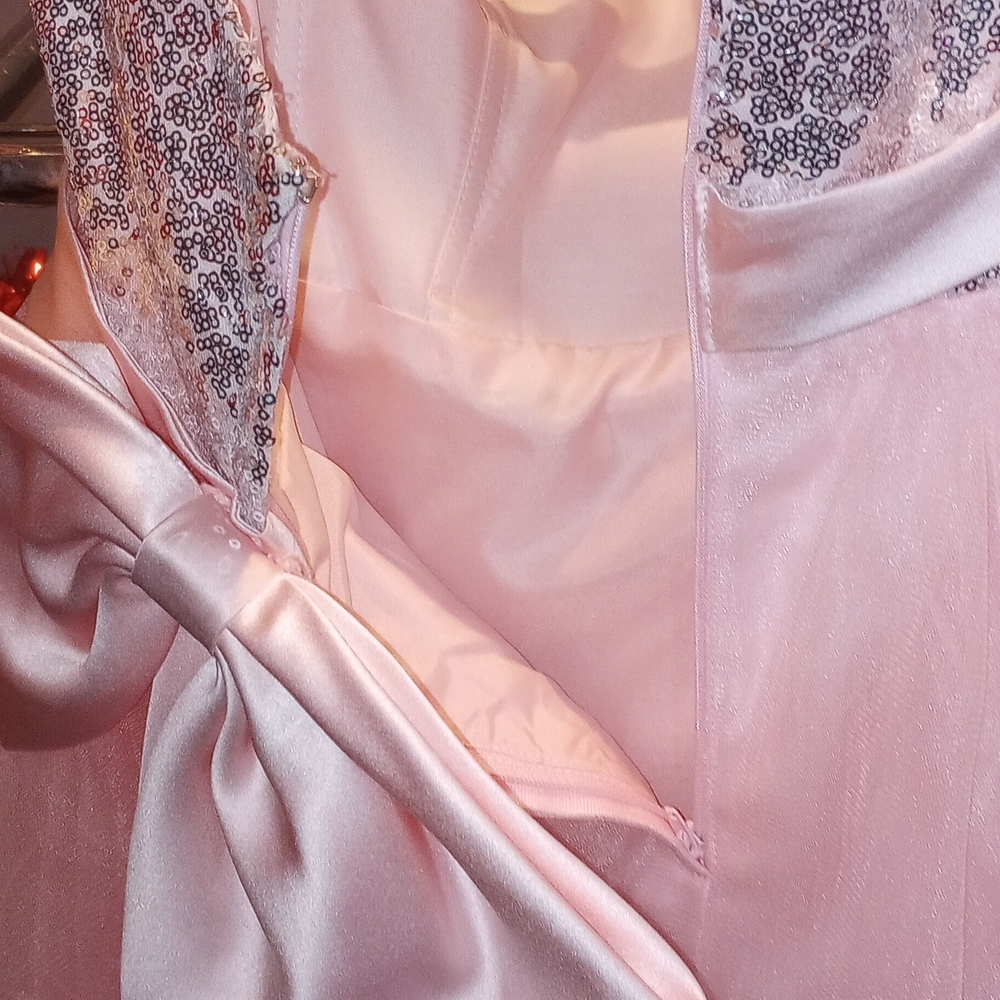 Sparkling Strapless Sequin Bodice Wedding Dress - Picture 6 of 6